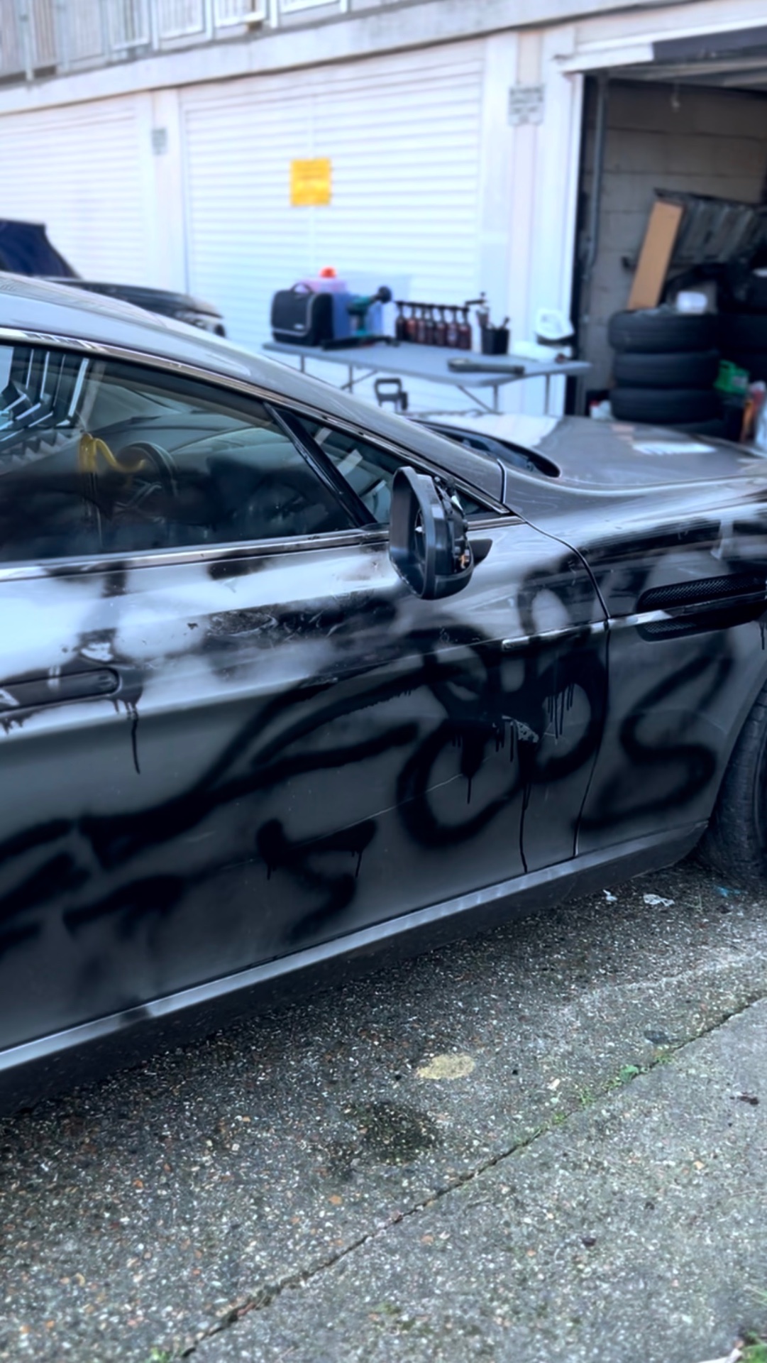 Aston Martin Vantage — Graffiti Removal — 1